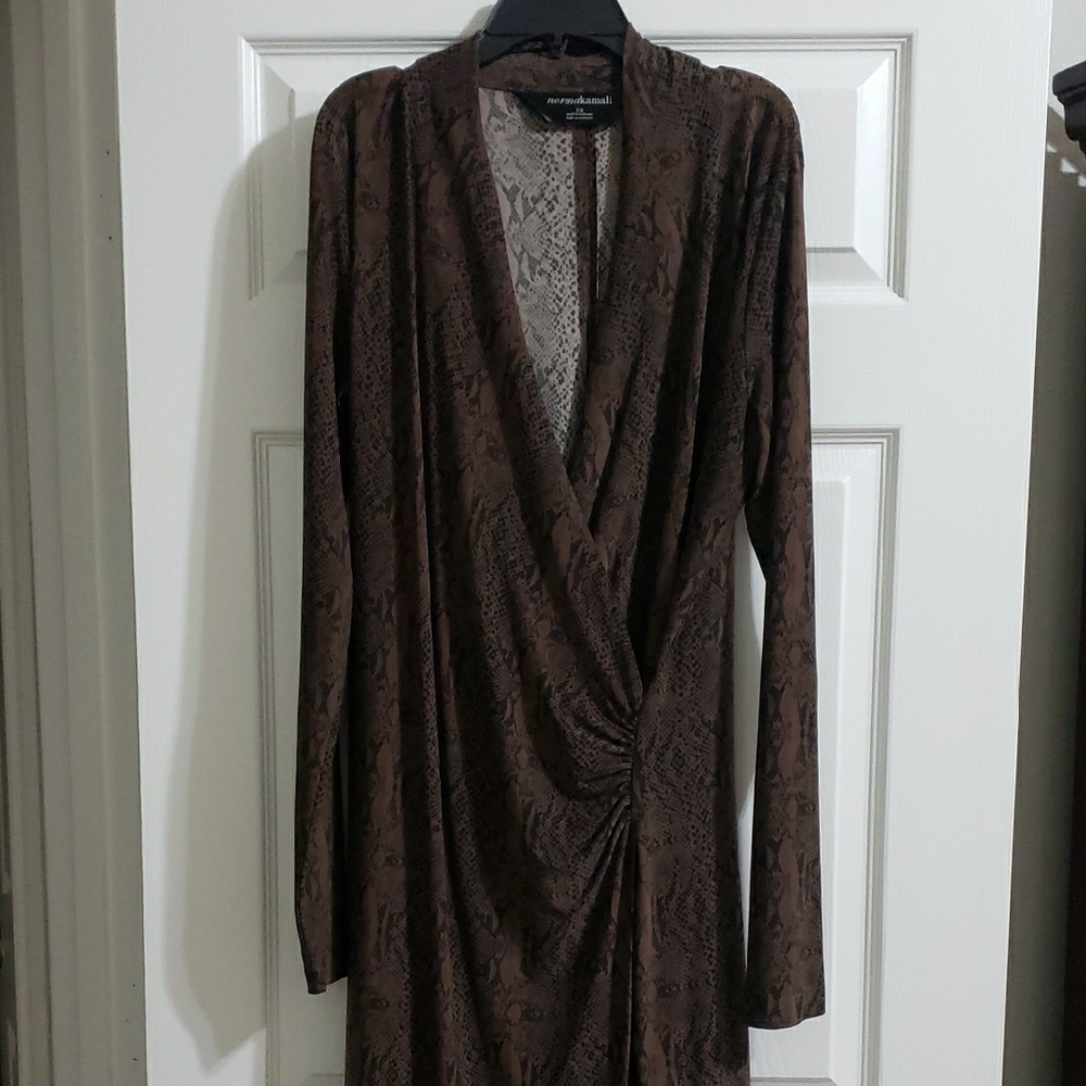 Brown Snake Print Dress